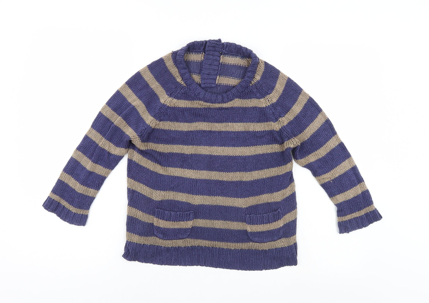Preworn Womens Multicoloured Striped  Pullover Jumper Size 10