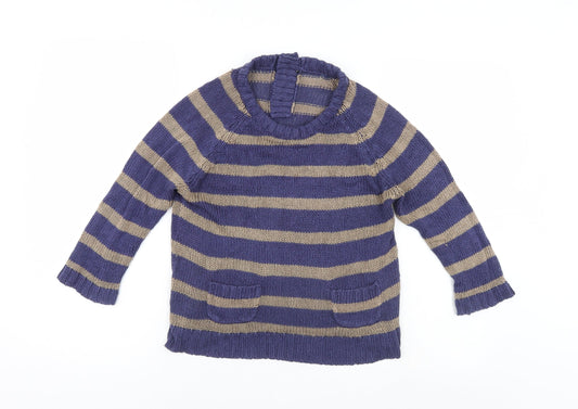Preworn Womens Multicoloured Striped  Pullover Jumper Size 10
