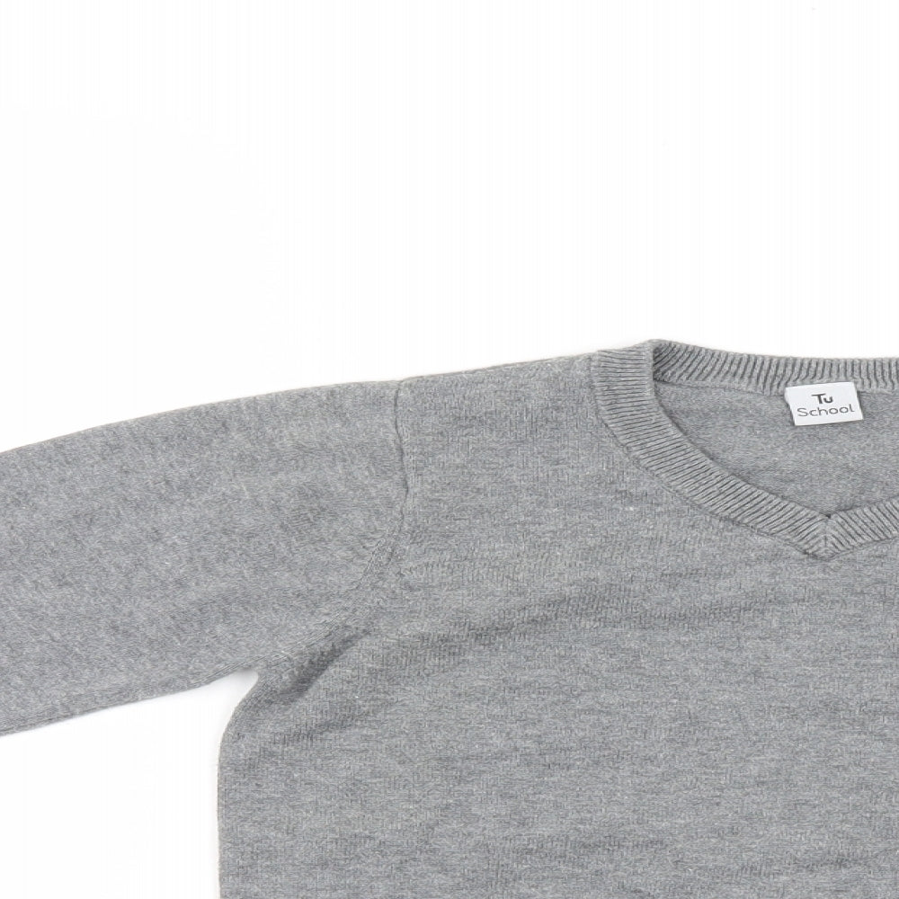 TU Girls Grey   Pullover Jumper Size 8 Years