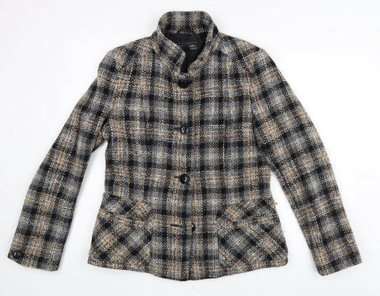 Manuetto Womens Black Check  Jacket  Size 12