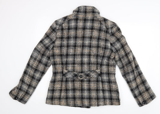 Manuetto Womens Black Check  Jacket  Size 12