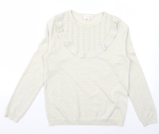 grace and mila Womens White   Pullover Jumper Size S