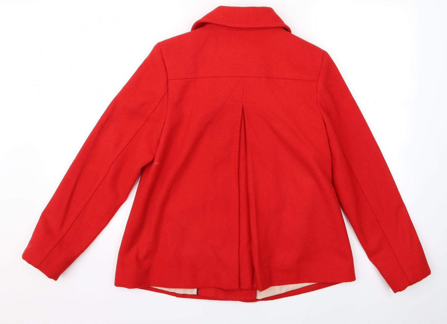 H&M Womens Red   Overcoat Jacket Size 6