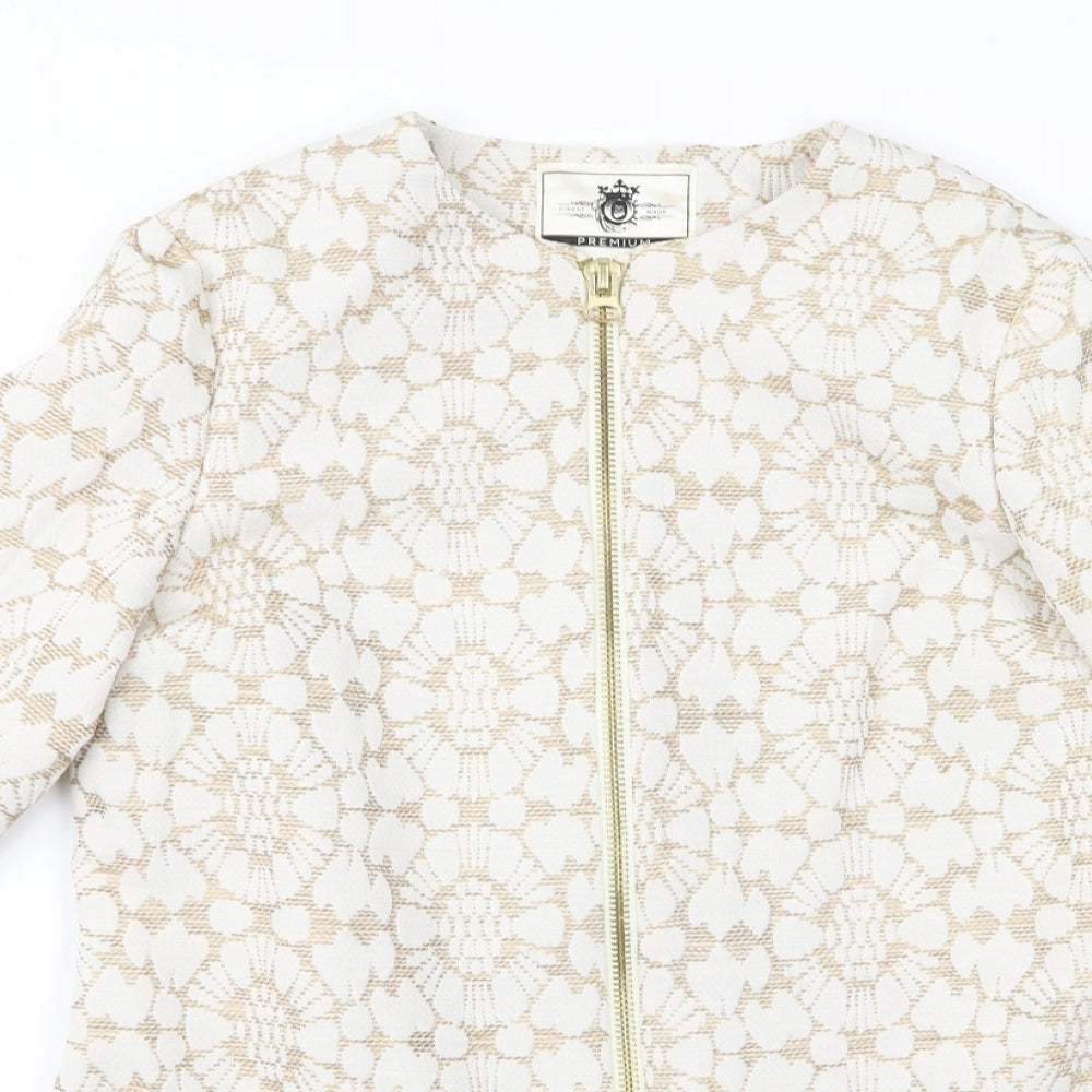 New Look Womens White   Jacket  Size 8