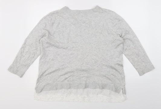 Monsoon Womens Grey   Pullover Jumper Size L