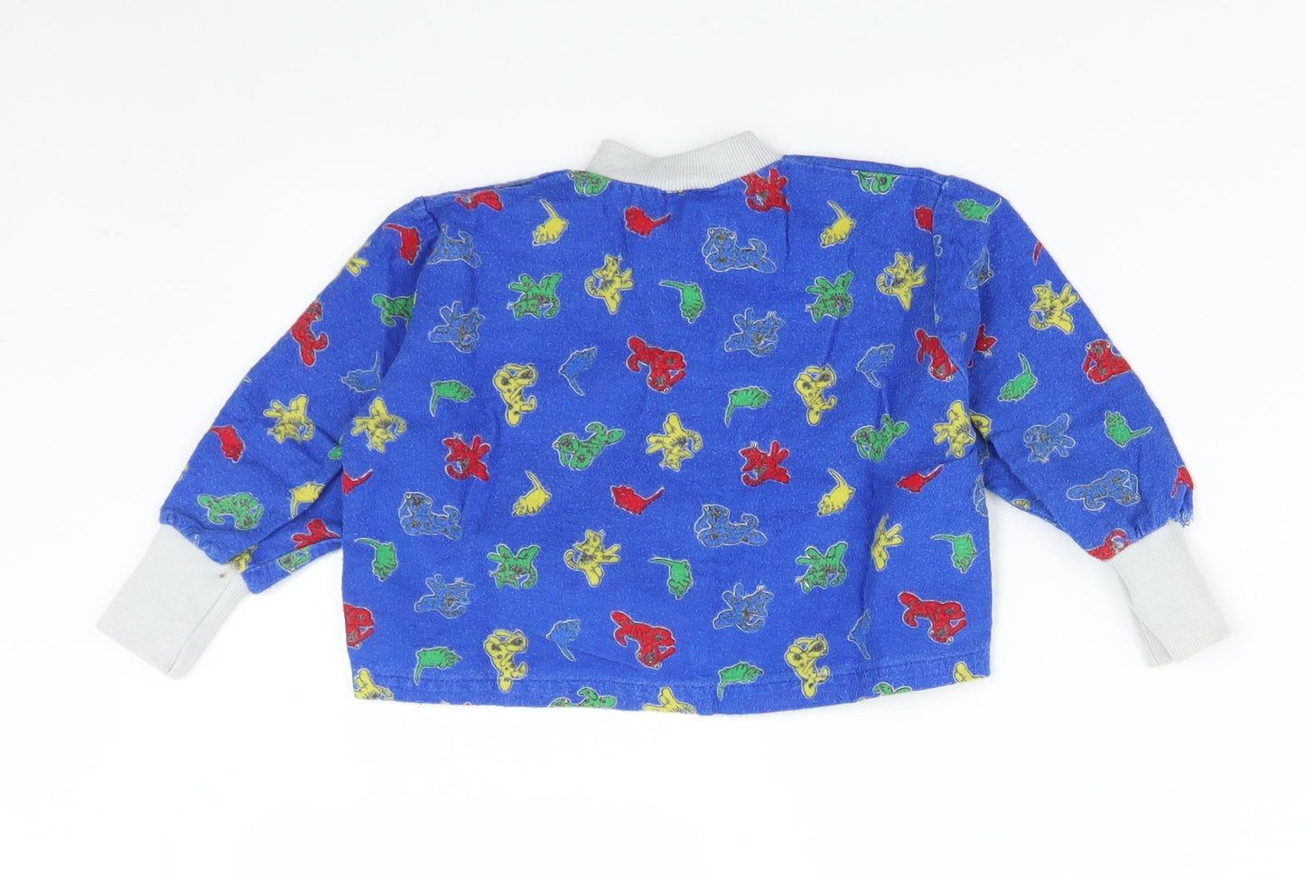 JBJ Baby Blue Polka Dot  Basic Button-Up Size 12 Months  - Animals