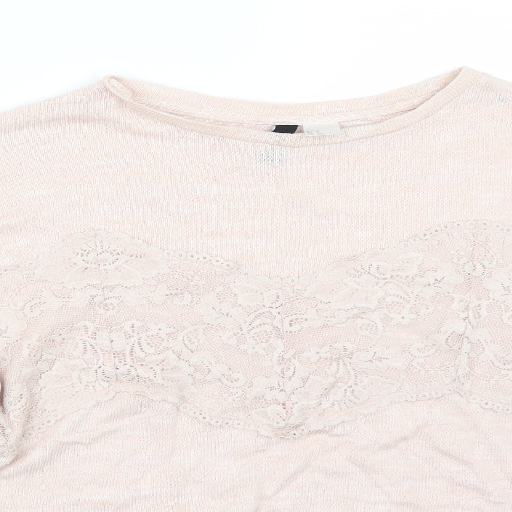H&M Womens Pink   Pullover Jumper Size S