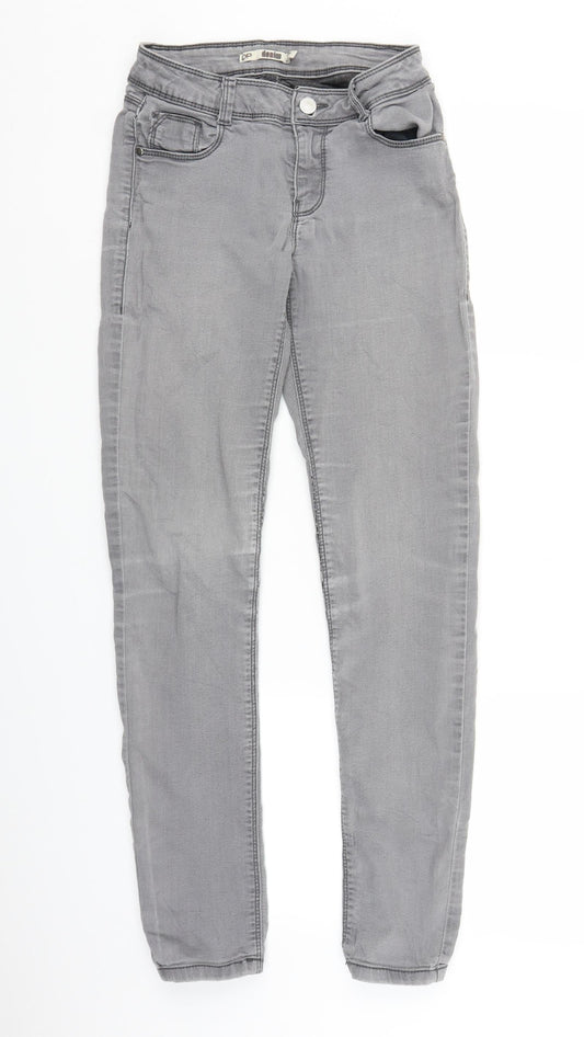 DP Womens Grey  Denim Jegging Jeans Size 8 L28.5 in
