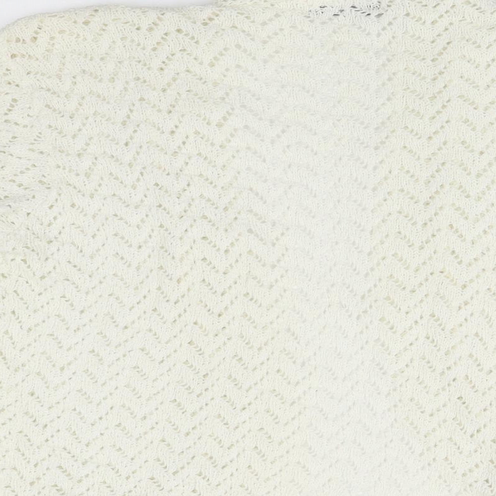Whisper Womens White  Knit Shrug Jumper Size L
