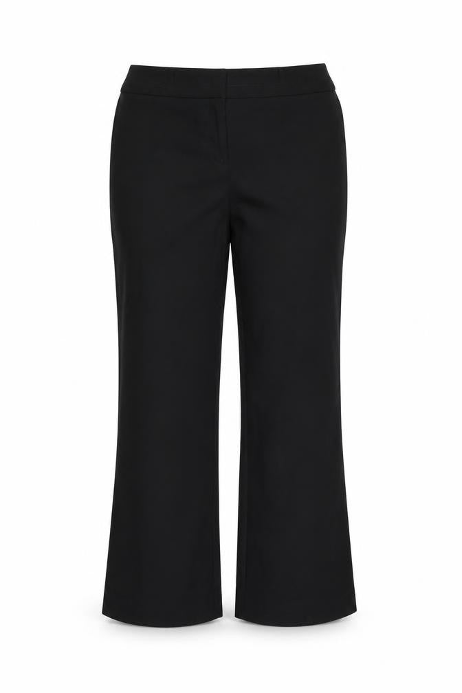 Front view of Dunnes women’s black trousers, size UK 10, 26-inch leg