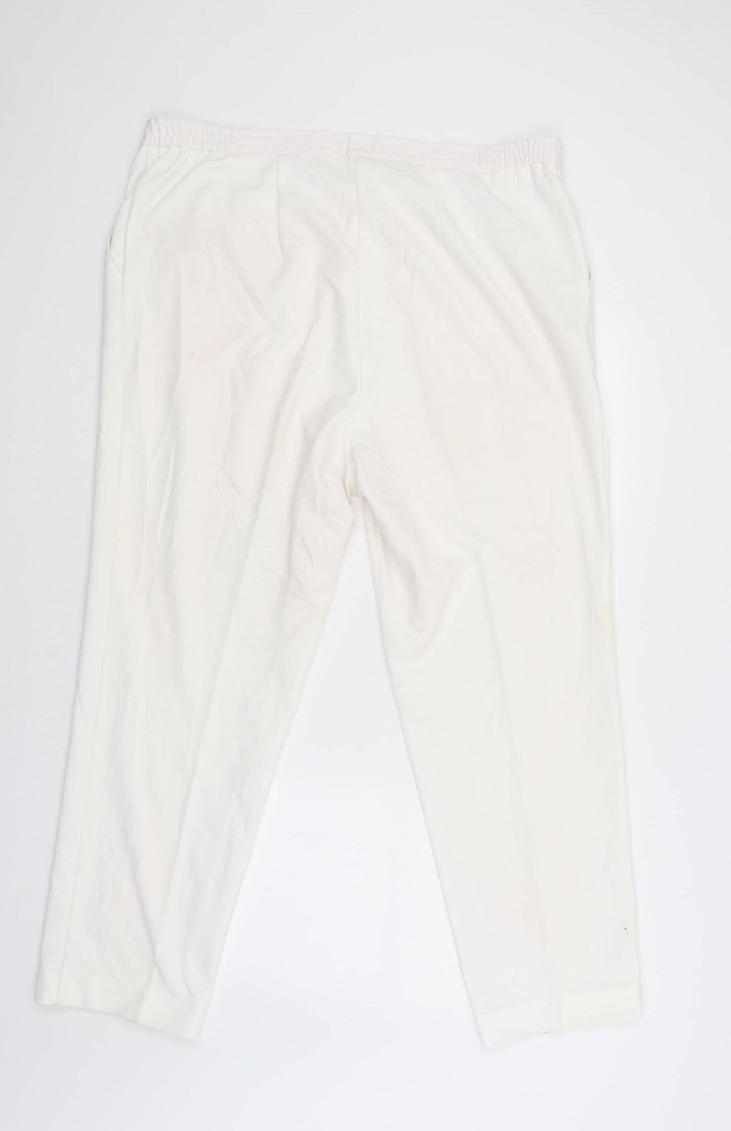 Karella Womens White   Capri Trousers Size 24 L28 in