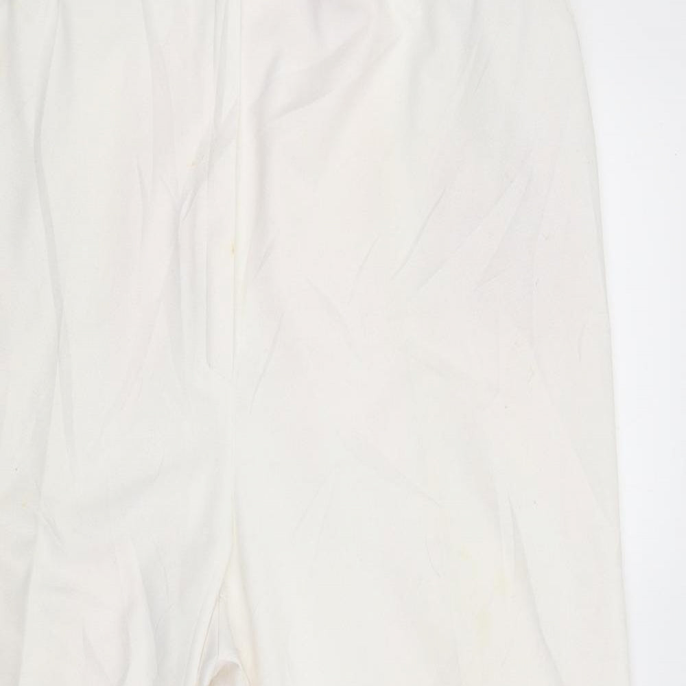 Karella Womens White   Capri Trousers Size 24 L28 in