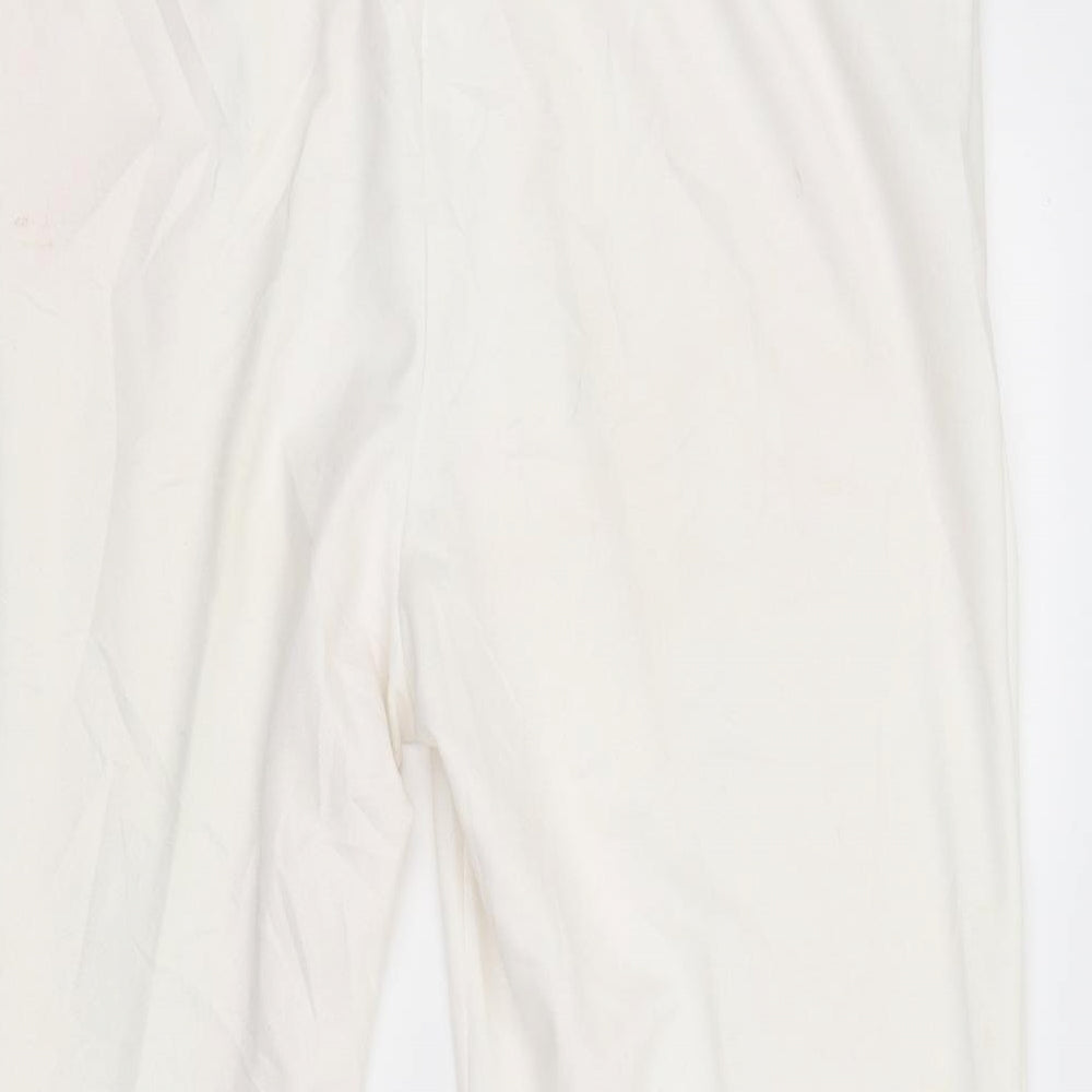 Karella Womens White   Capri Trousers Size 24 L28 in