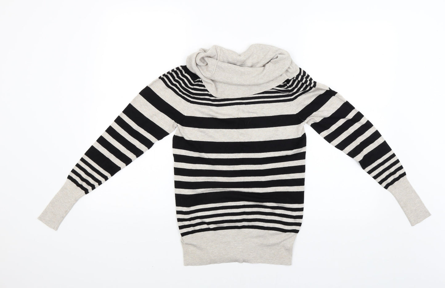 M&S Womens Beige Striped  Pullover Jumper Size 10