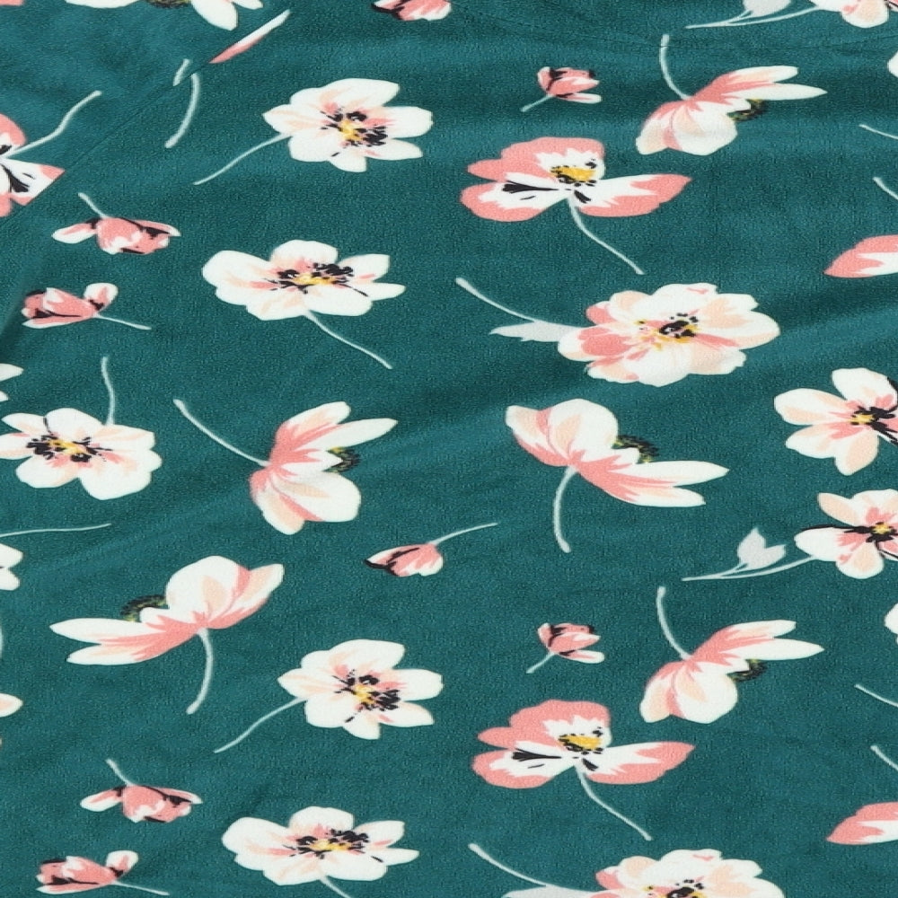 Love To Lounge Womens Green Floral  Pullover Jumper Size 6