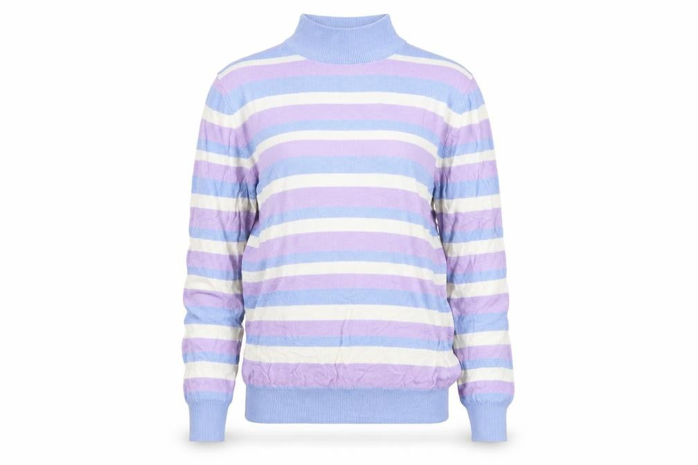 Marks and Spencer Womens Blue Striped Knit Pullover Jumper Size 10