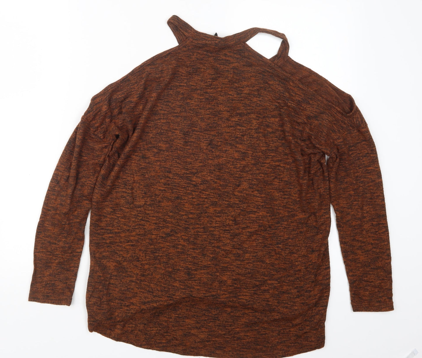 New Look Womens Brown   Basic T-Shirt Size S  - Open Shoulders