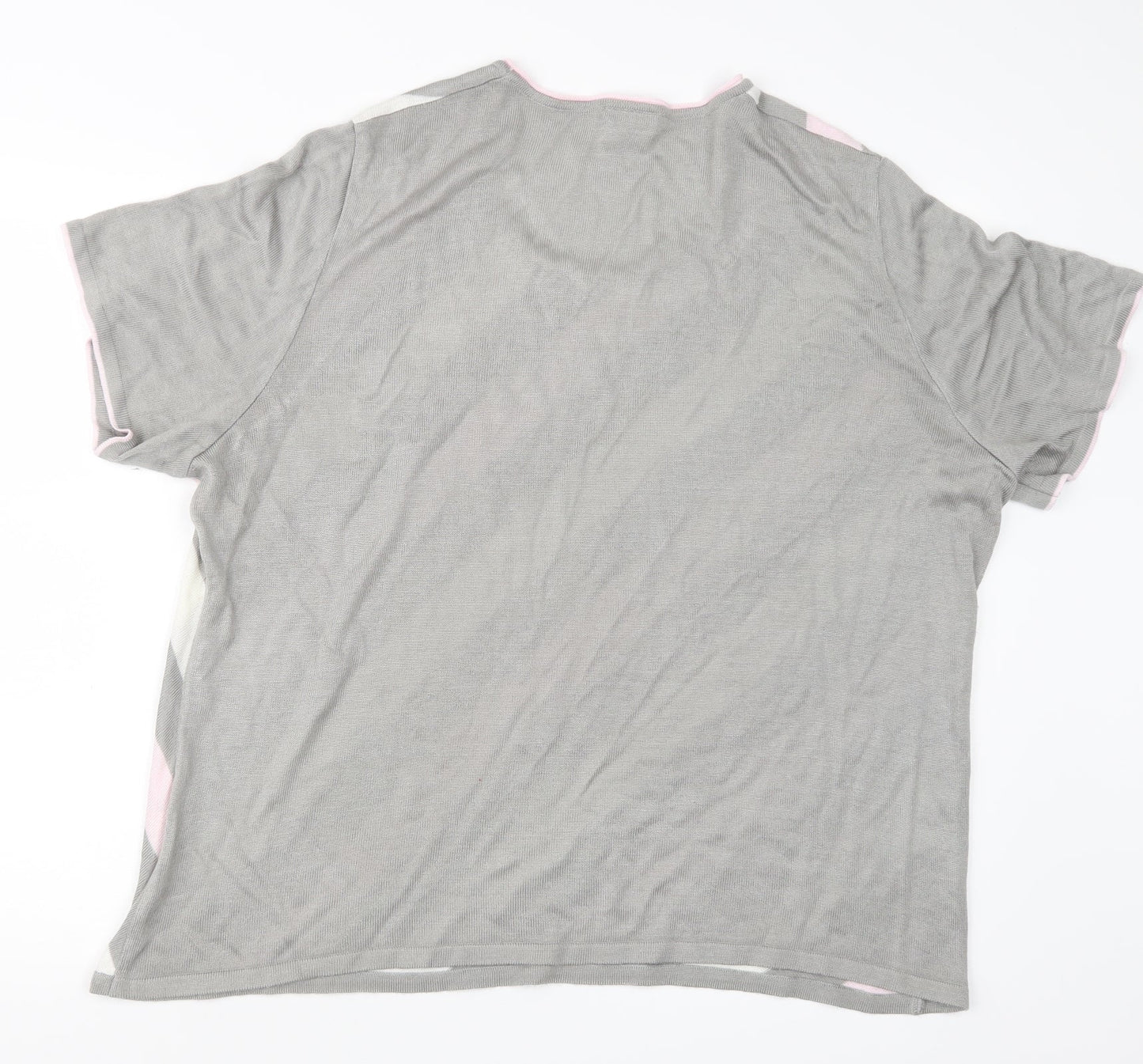 LUCIA Womens Grey   Basic T-Shirt Size 24