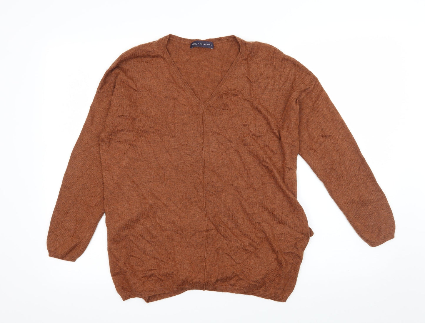 Marks and Spencer Womens Brown  Knit Pullover Jumper Size 8