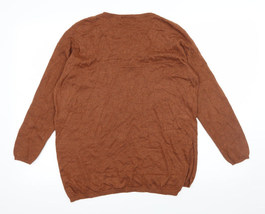 Marks and Spencer Womens Brown  Knit Pullover Jumper Size 8