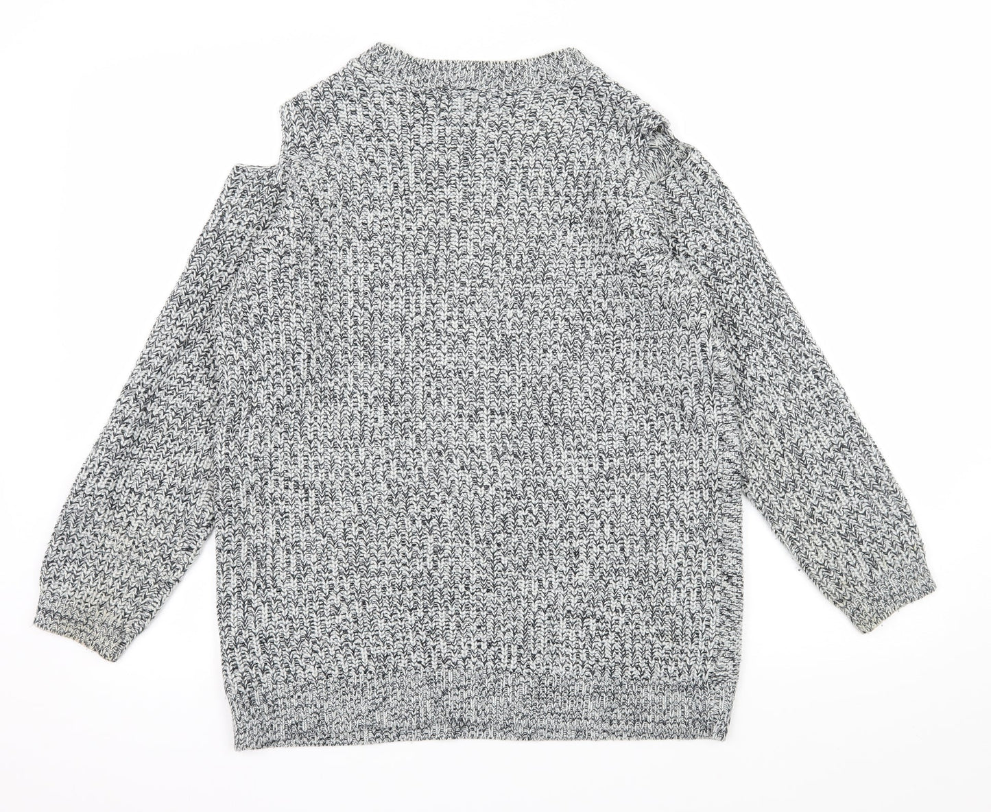 BeYou Womens Grey  Knit Pullover Jumper Size 12  - Cut Out Shoulder