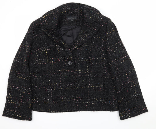 EVELIN BRANDT Womens Black Polka Dot  Jacket  Size 14