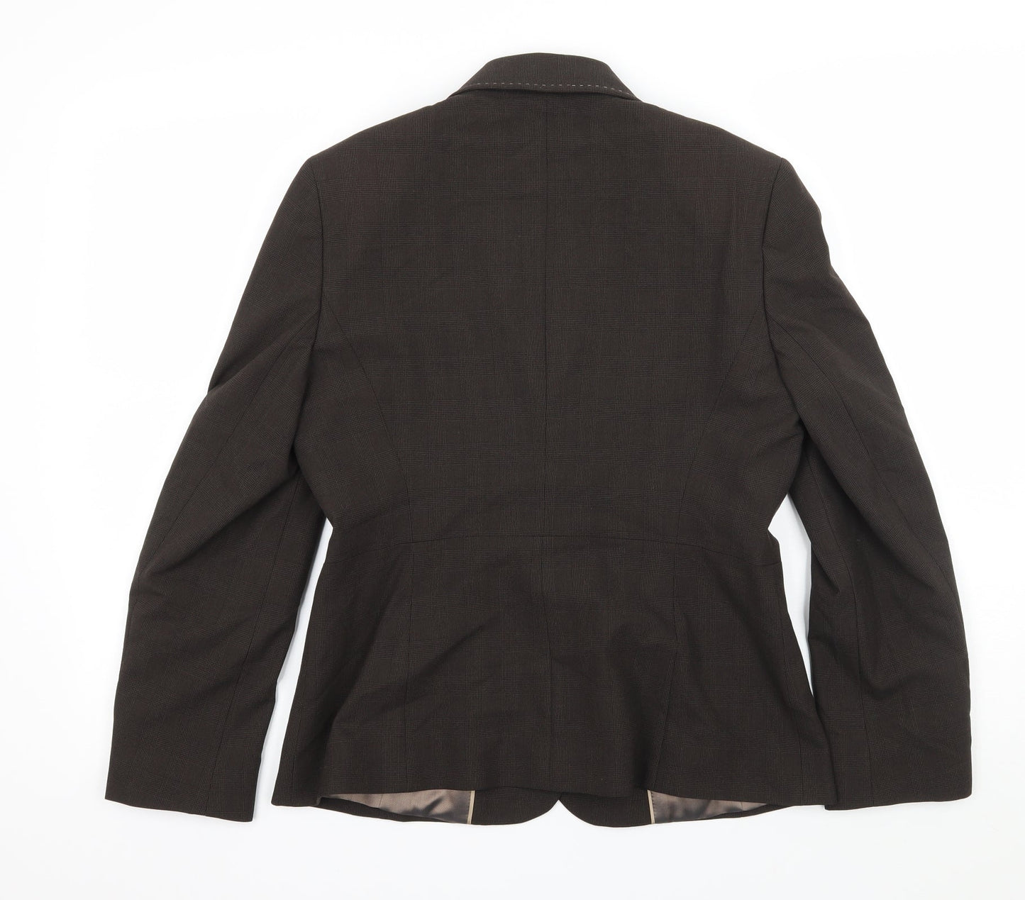 NEXT Womens Brown Check  Jacket Suit Jacket Size 12
