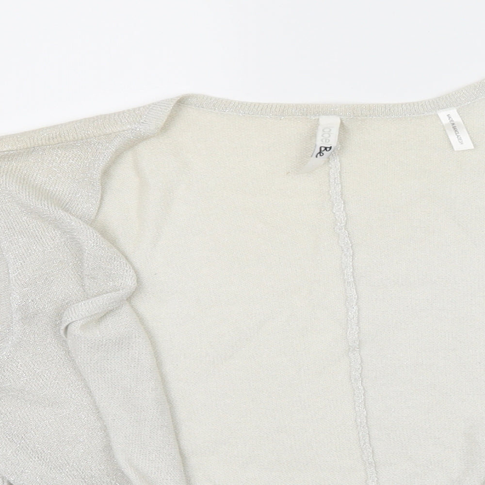Label Be Womens Silver  Knit Cardigan Jumper Size 12