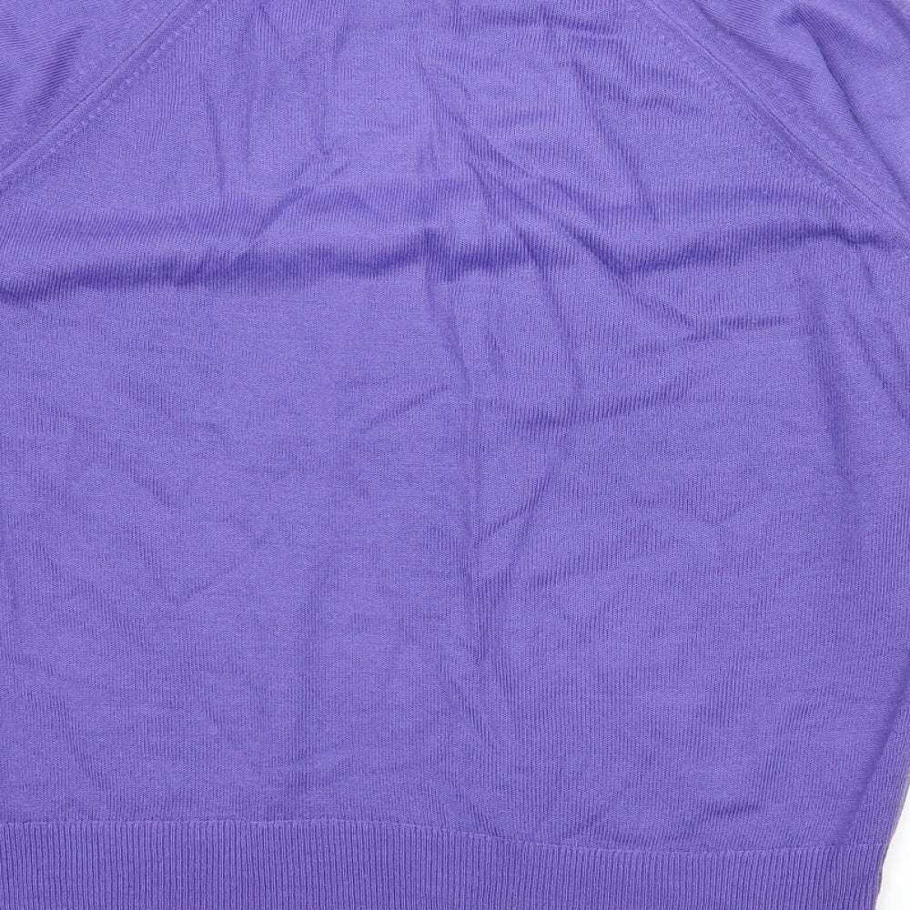 Littlewoods Womens Purple  Knit Pullover Jumper Size 12