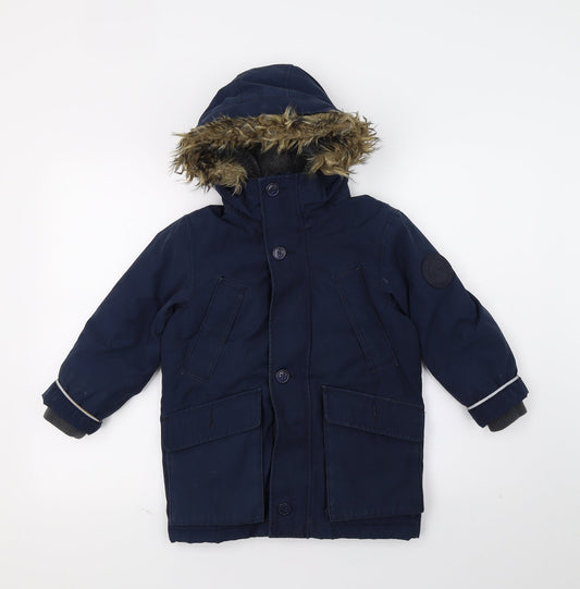 Gap Boys Blue   Parka Coat Size XS