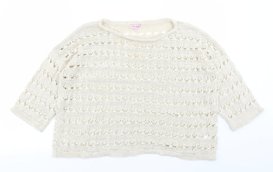 Phae Eight Womens Ivory   Pullover Jumper Size M