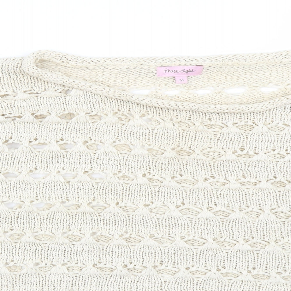 Phae Eight Womens Ivory   Pullover Jumper Size M