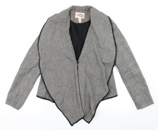 FOREVER 21 Womens Black Check  Jacket Blazer Size L
