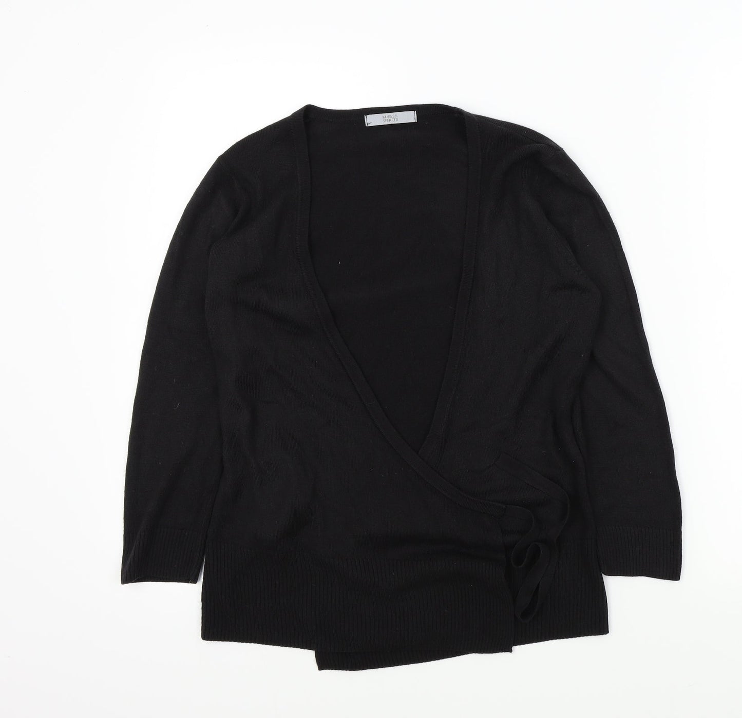 M&S Womens Black   Cardigan Jumper Size 8