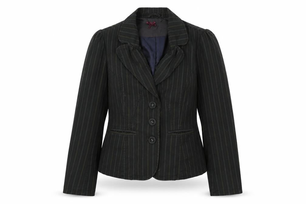 Next Womens Black Striped  Gilet Jacket Size 12