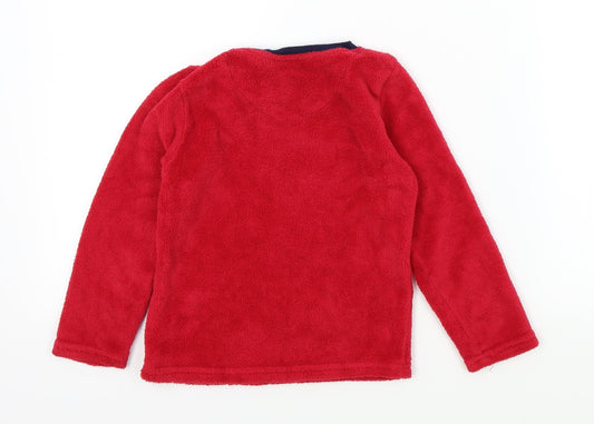 Rebel Boys Red Colourblock   Pyjama Top Size 5-6 Years  - Christmas Jumper