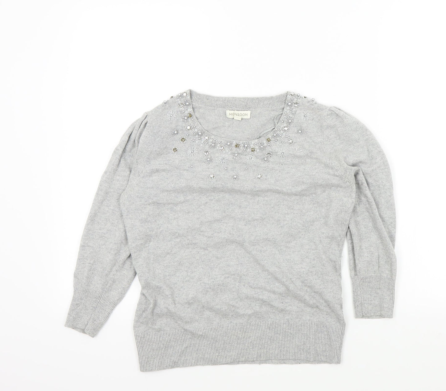Monsoon Womens Grey   Pullover Jumper Size M