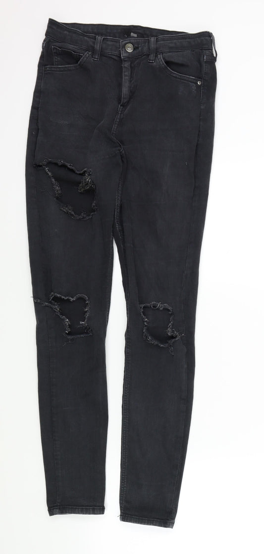 Topshop Womens Black   Skinny Jeans Size 30 L29 in