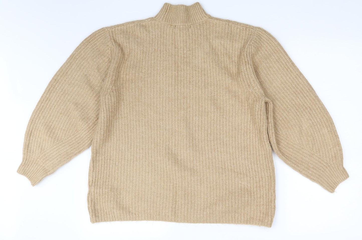 New Look Womens Gold  Knit Pullover Jumper Size S