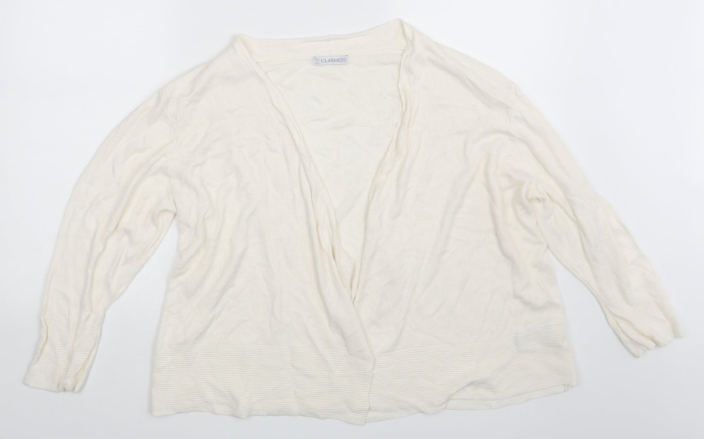 Classic Womens Ivory   Cardigan Jumper Size 16