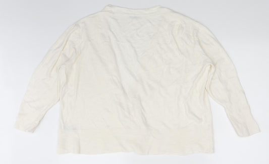 Classic Womens Ivory   Cardigan Jumper Size 16