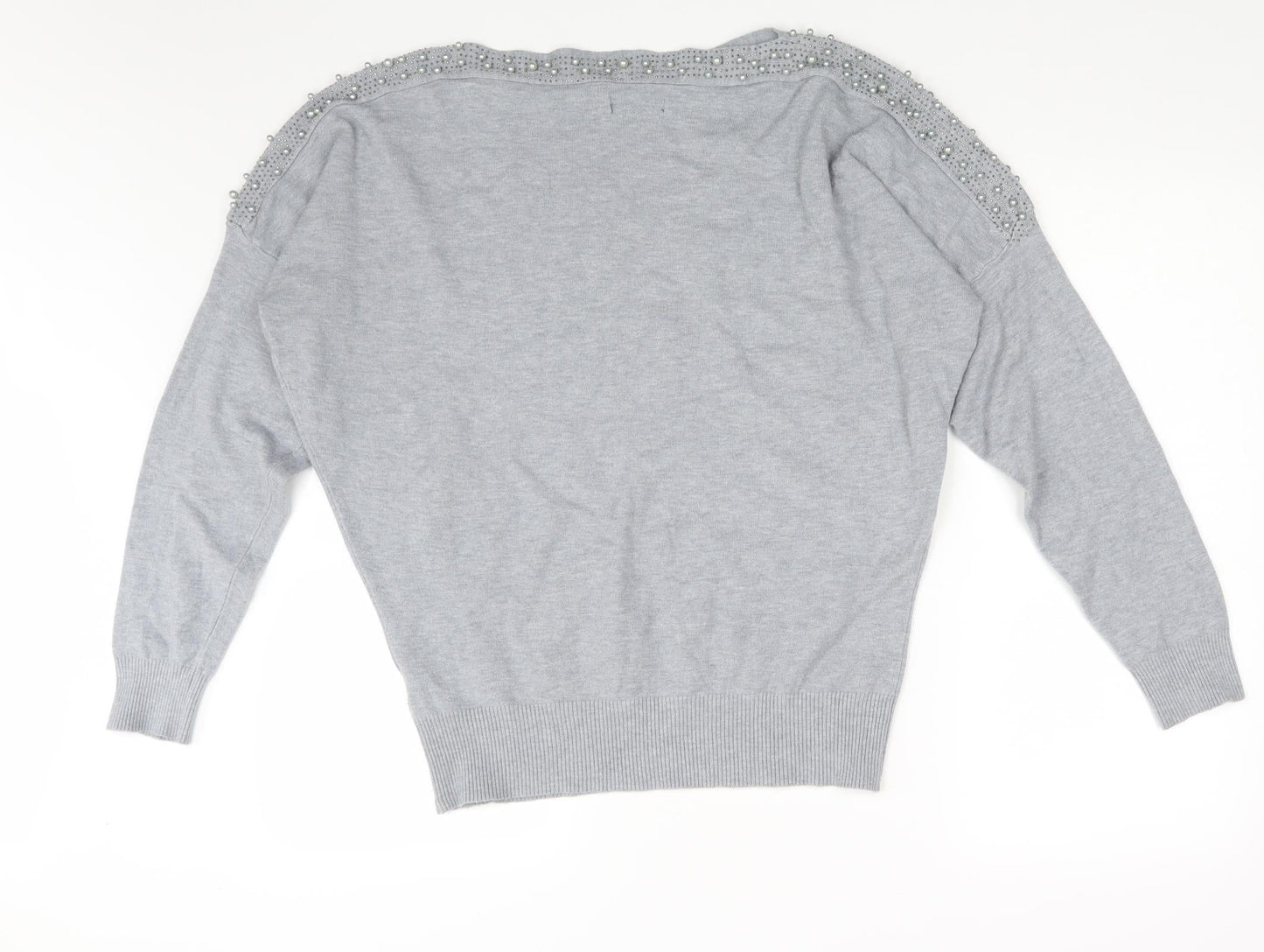 Quiz Womens Grey   Pullover Sweatshirt Size L