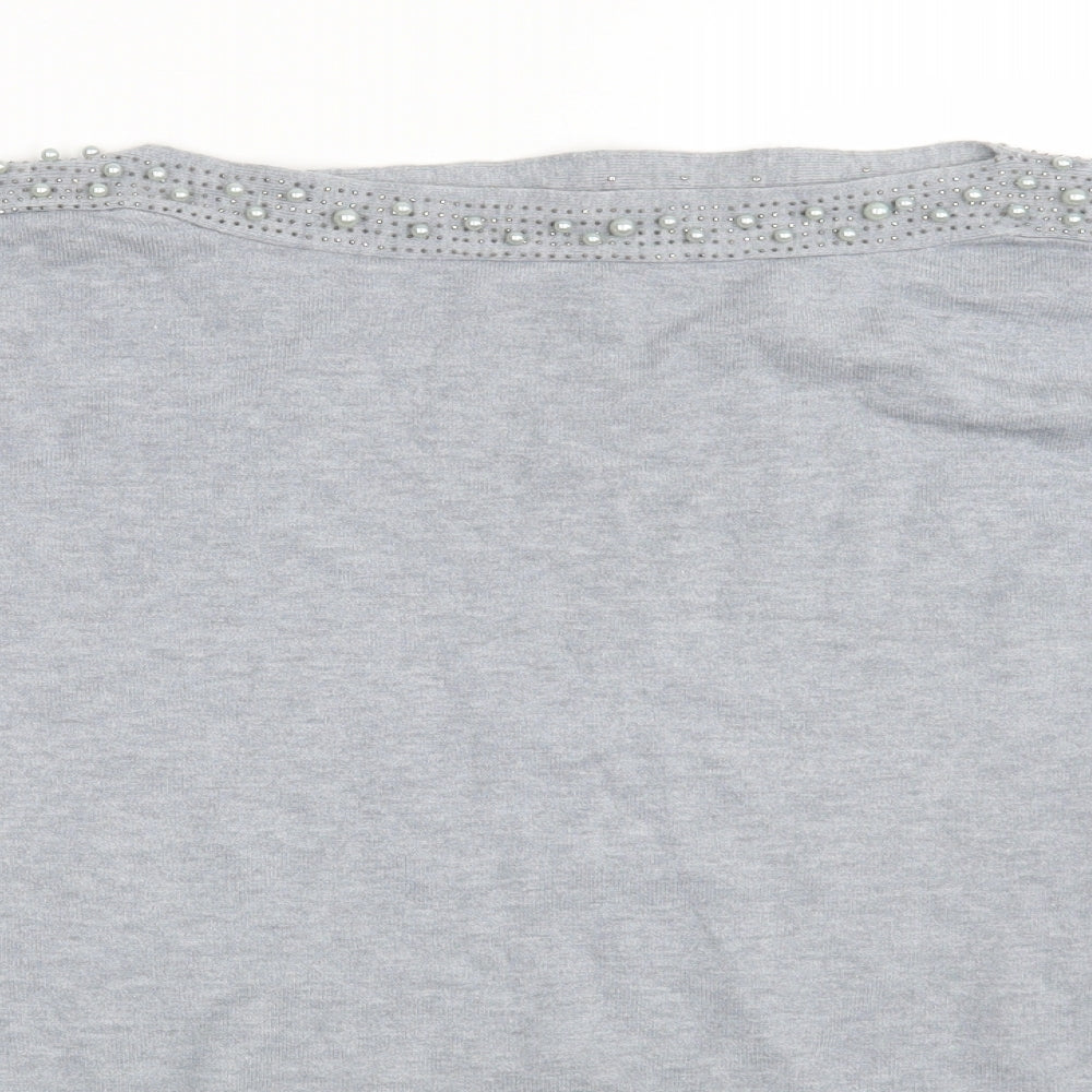 Quiz Womens Grey   Pullover Sweatshirt Size L