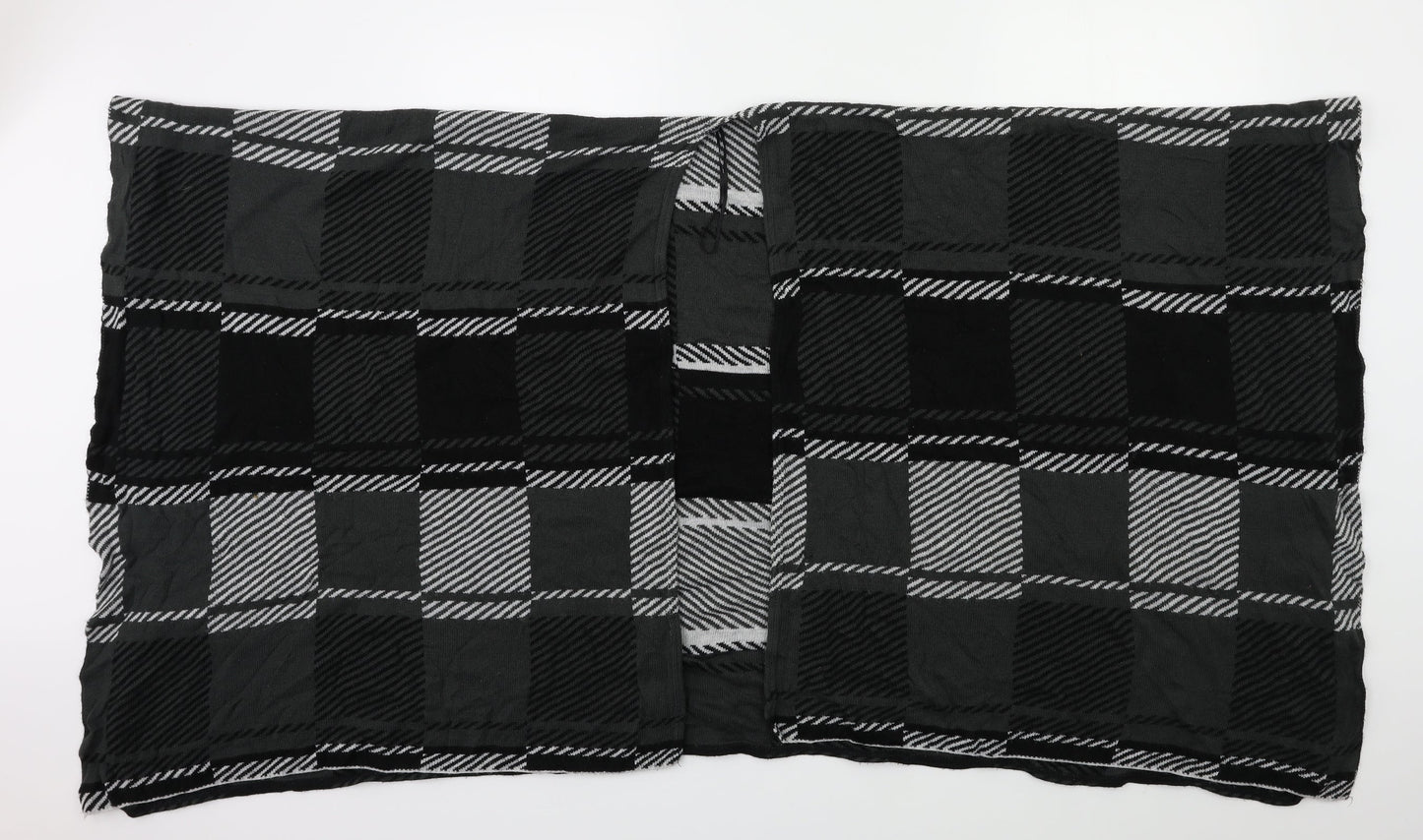 QED London Womens Grey Check   Shawl/Wrap