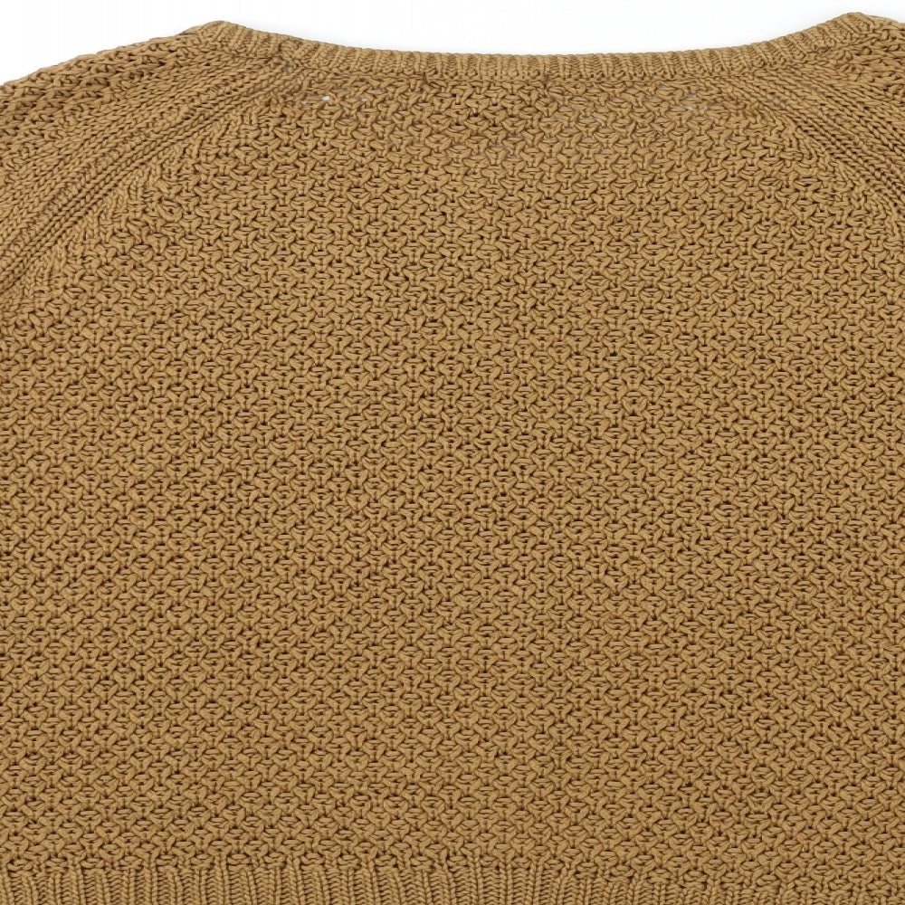 H&M Womens Brown  Knit Pullover Jumper Size L