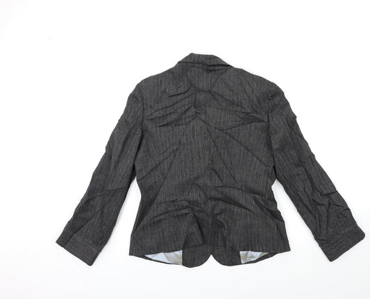 Laurel Womens Grey Striped  Jacket Suit Jacket Size 10