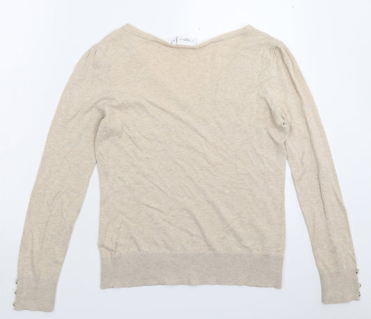 New Look Womens Beige  Knit Pullover Jumper Size 14