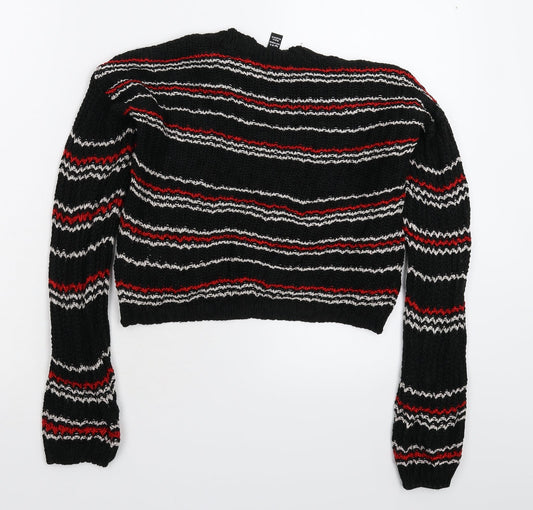 New Look Girls Beige Striped Knit Pullover Jumper Size 10-11 Years