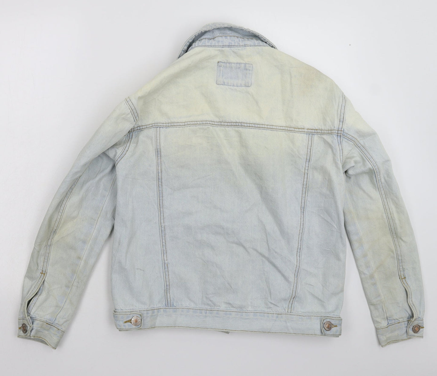 FOREVER 21 Womens Blue  Denim Jacket  Size S  - Distressed
