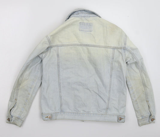 FOREVER 21 Womens Blue  Denim Jacket  Size S  - Distressed